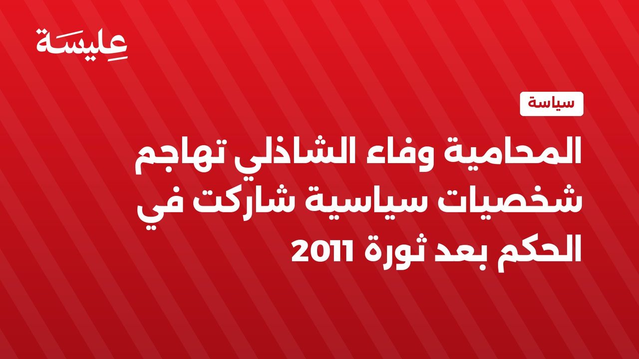 Lawyer Wafa Shaedli Criticizes Political Figures Who Gained Power After the 2011 Revolution