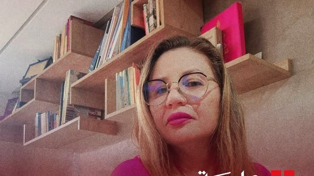 Fatma Mseddi commenting on the October 17 march