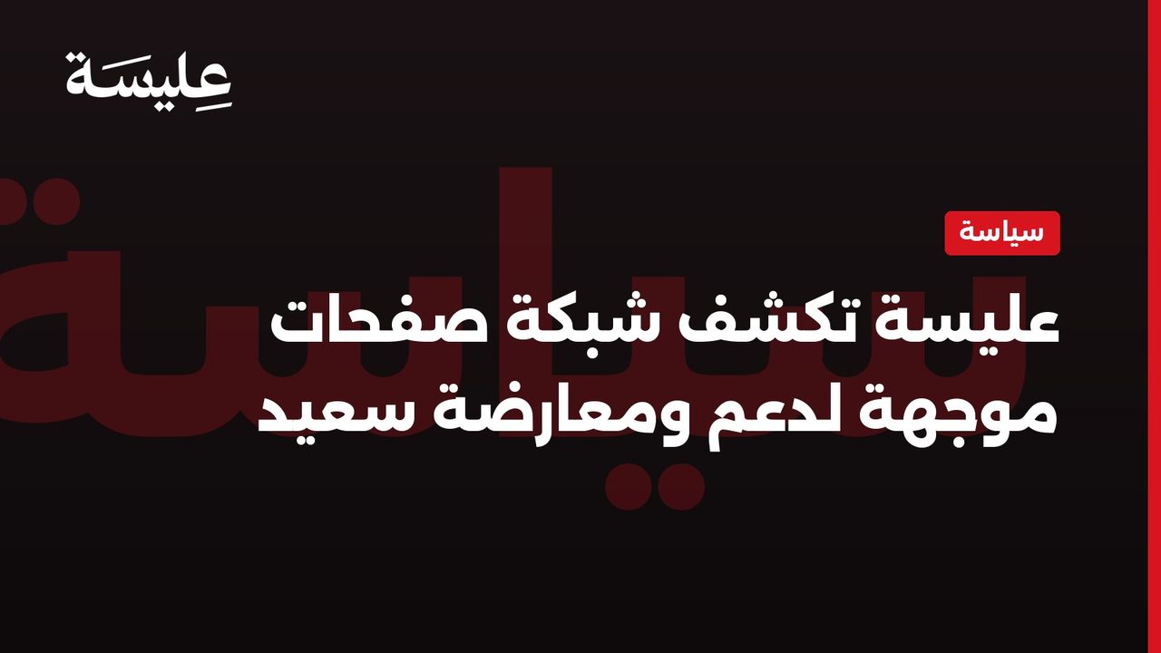 عليسة تكشف شبكة صفحات موجهة لدعم ومعارضة سعيد