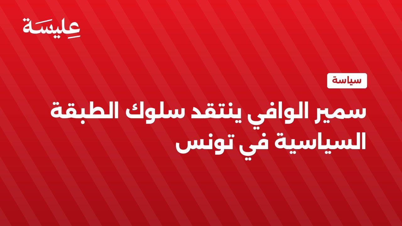 Smir Elwafi Criticizes Political Class in Tunisia